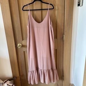 Blush slip dress
